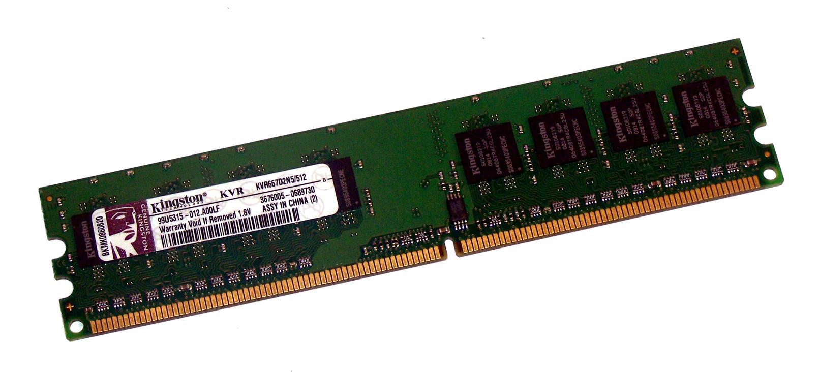 DDR2 512MB KINGSTON KVR667D2N5/512 PC2-5300 667MHZ - DroidShop.gr